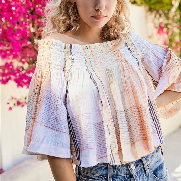 Free People Moonlight Surf Plaid Top - Picture 4 of 14